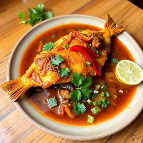 Cambodian Fried Fish with Tamarind Sauce